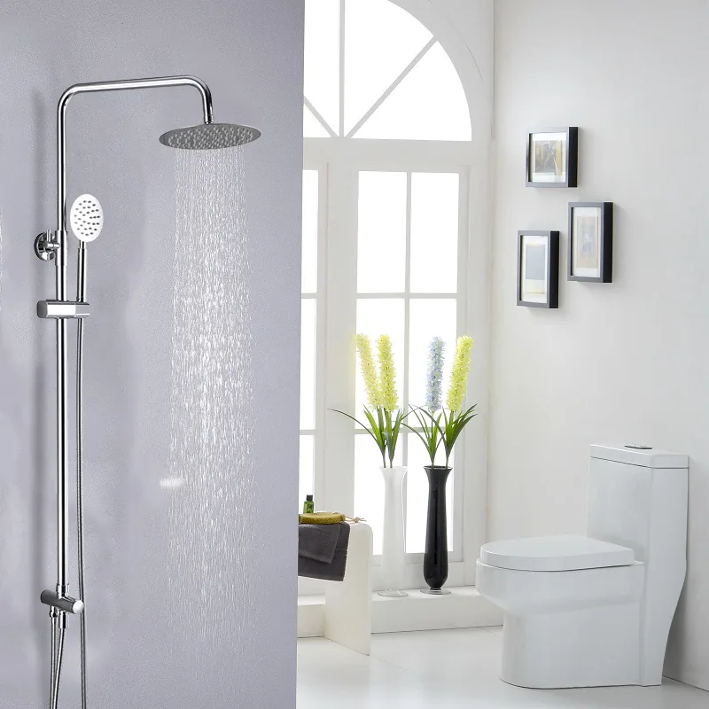 Square Slim Exposed Shower System with Rain Head and Hand Shower – photo 3