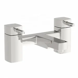 Chrome Square Waterfall Bath Filler – Wide Two-Handle – photo 3
