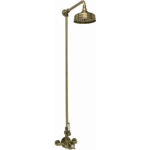 Traditional Chrome Exposed Shower System with Round Rain Head and Hand Shower – photo 2