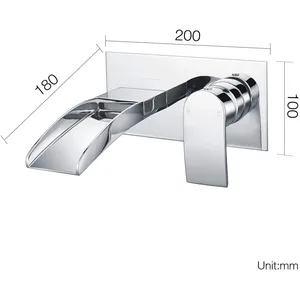 Waterfall Spout Water Tap – Wall-Mounted Single Lever – photo 4