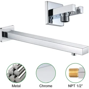 Chrome Concealed Shower System with Square Rain Head and Hand Shower – photo 4