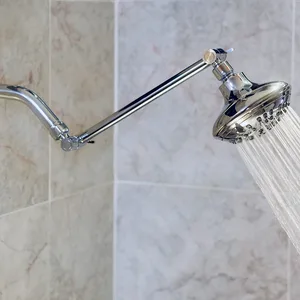 Adjustable Shower Arm Extension with Round Shower Head