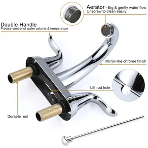 Oil-Rubbed Bronze Two-Handle Centerset Basin Faucet – photo 4