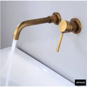 Wall-Mounted Basin Spout and Mixer Set – Chrome, Brushed Gold or Matte Black – photo 3