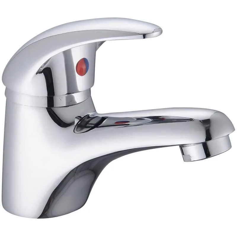 Chrome Single-Lever Mono Basin Mixer – Rounded Lever