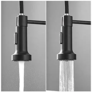 Matte Black Spring Pull-Down Kitchen Faucet – photo 2