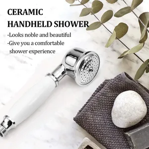 Traditional Bath Shower Mixer with Cross Handles and Hand Shower – photo 2